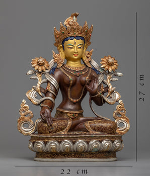 Welcome the Compassionate Energy of the Female Buddha with This Exquisite Green Tara Statue
