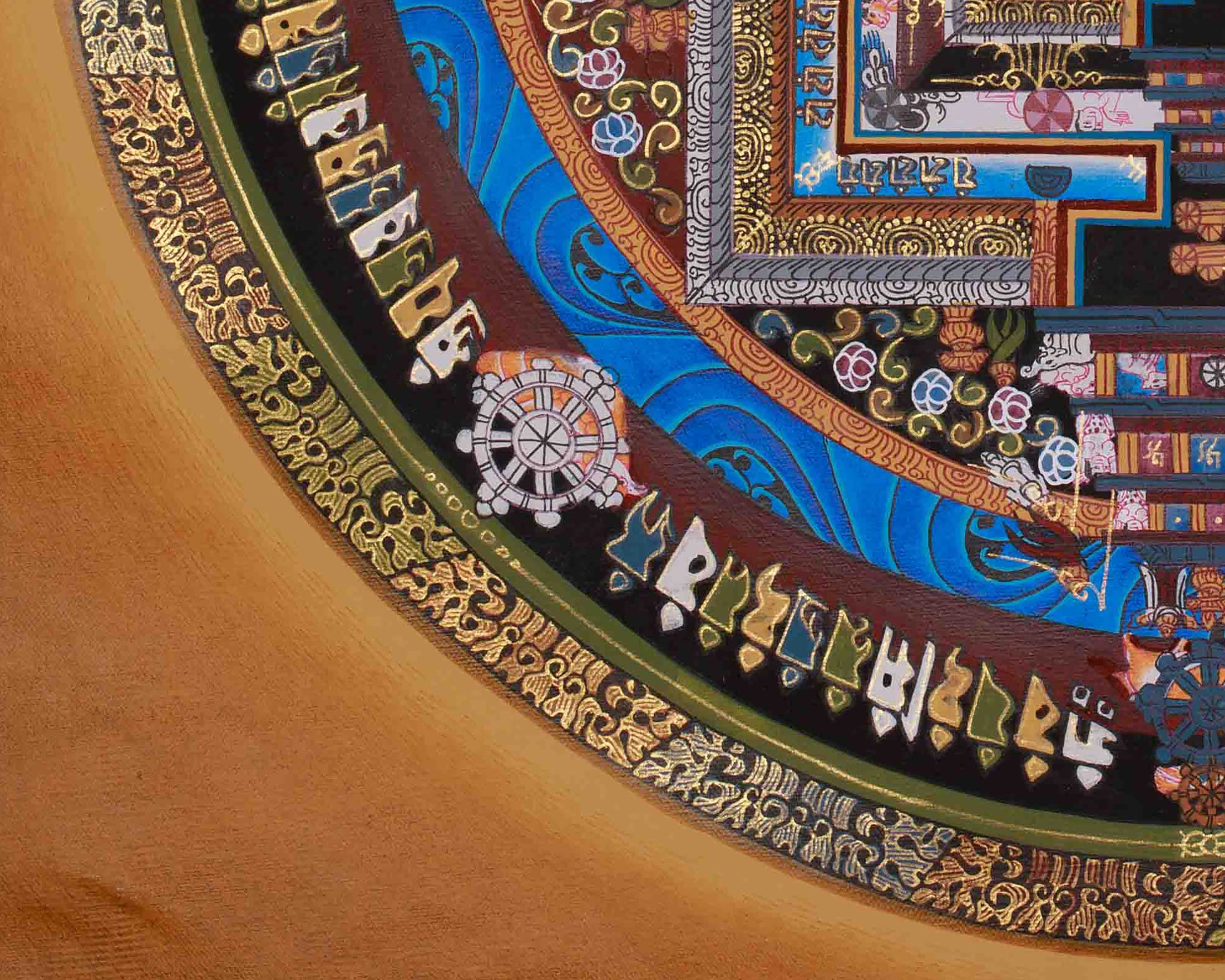 Sacred Art Of Kalachakra Mandala | Spiritual Wheel Of Time Mandala | Meditation & Spiritual Altar