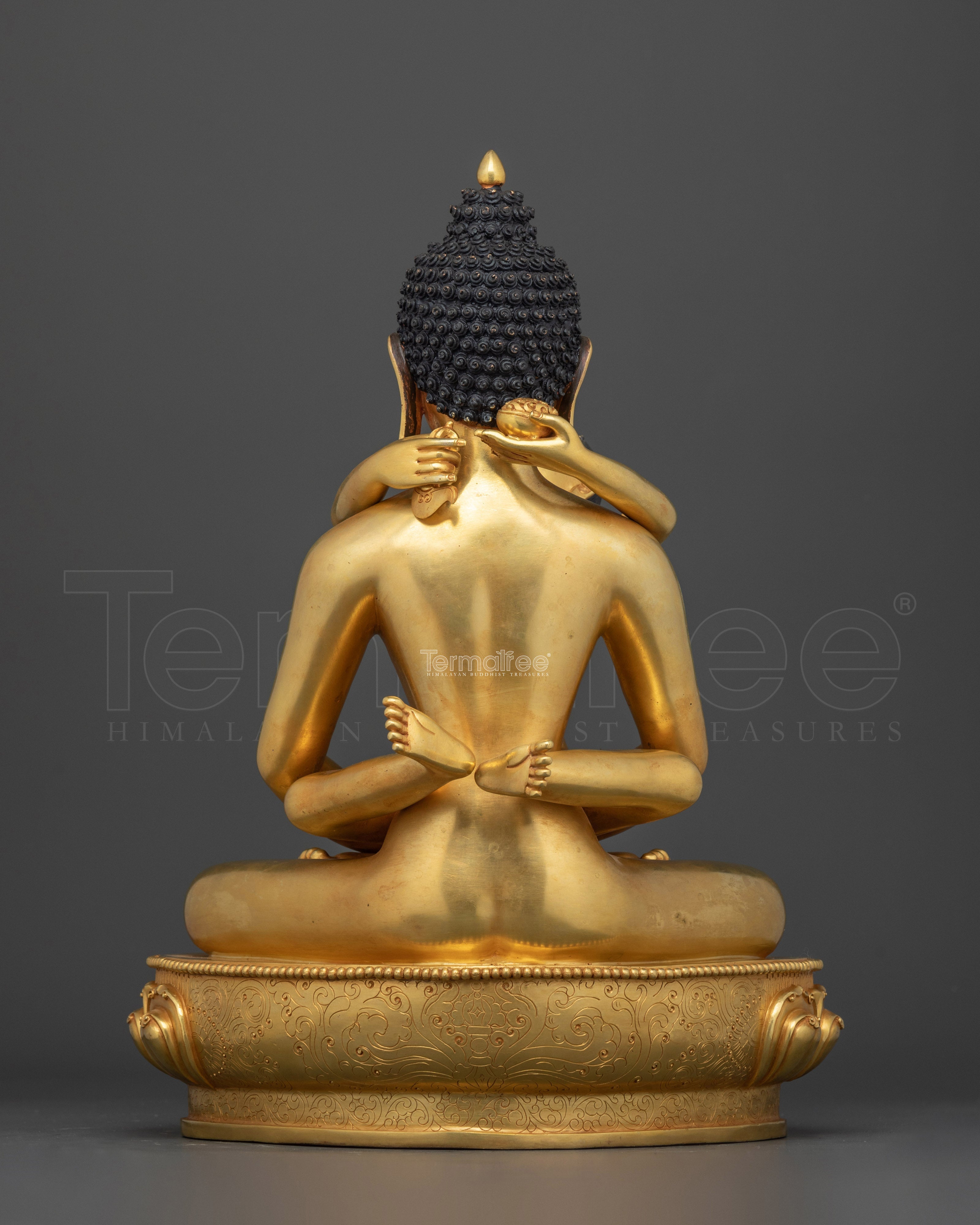 Samantabhadra with Consort Buddha Statue | 24K Gold Gilded Copper Sculpture