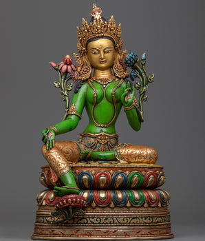 green tara buddha statue gift