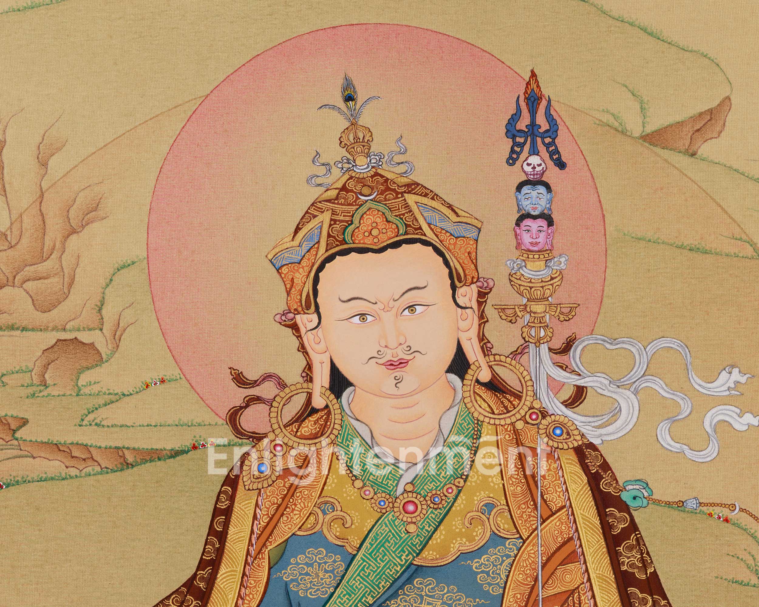Lotus-Born Master Padmasambhava Thangka | The Tantric Guru of Wisdom and Protection
