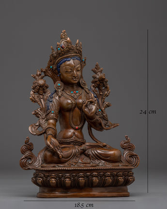 Handmade Sacred Feminine Artwork of White Tara