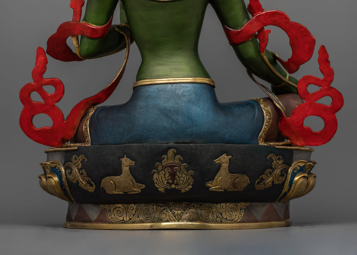 Healing Buddhist Deity Green Tara Figurine | The Compassionate Protector