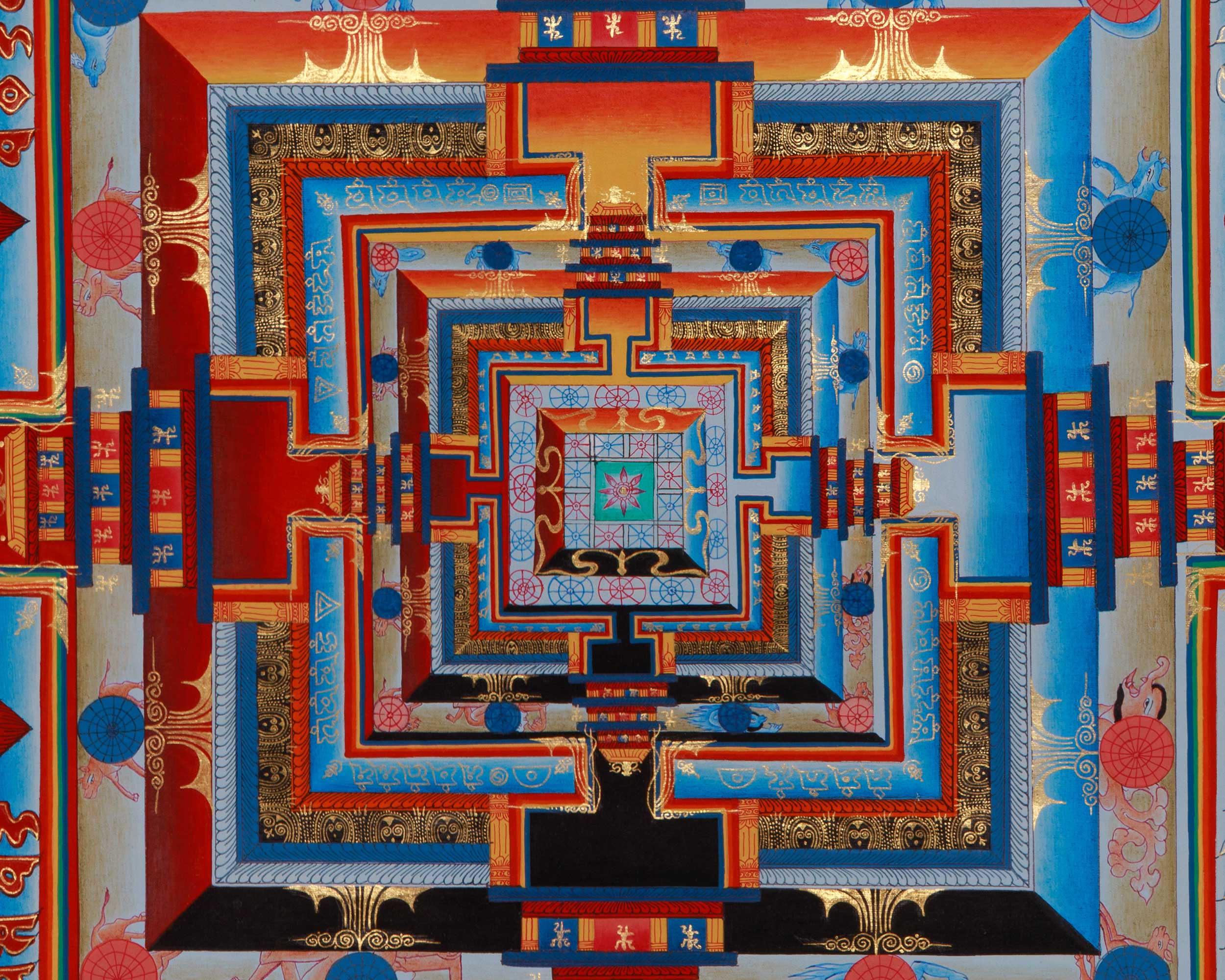 Kalachakra Mandala Spiritual Art | Tibetan Buddhist Meditation Artwork