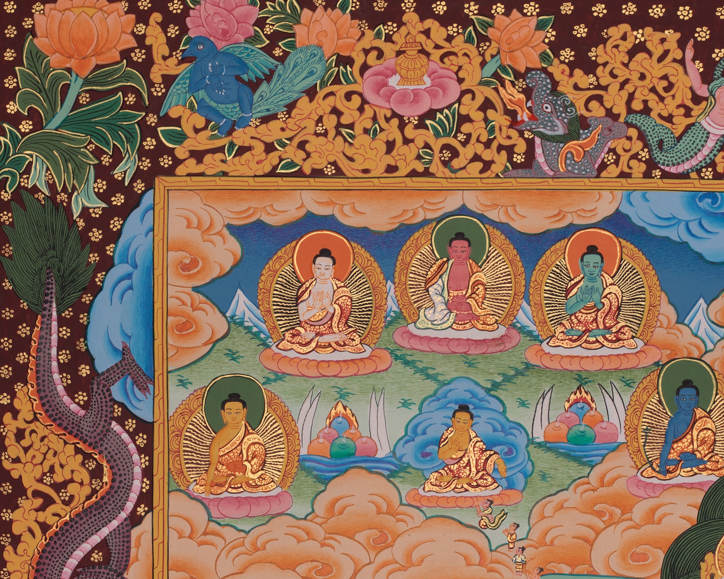 Wheel of Life Art | Bhavachakra Thangka | Buddhist Realms Painting