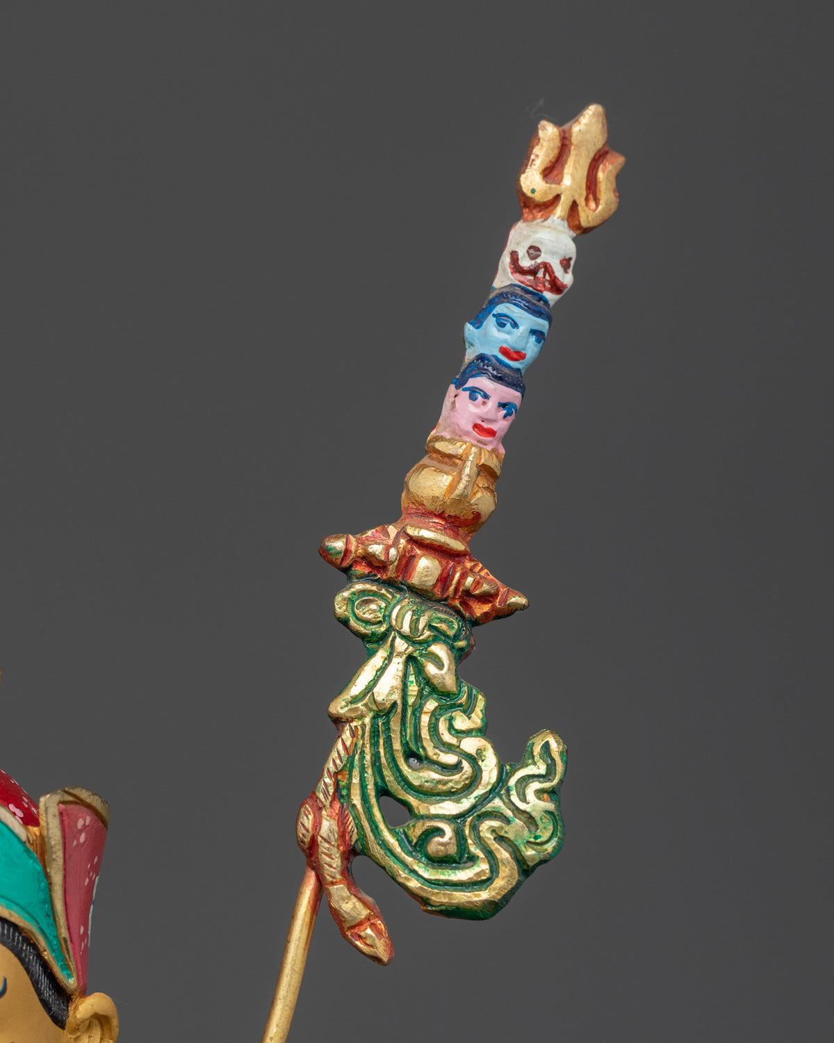 Guru Rinpoche Colored Handmade 26cm Statue | Beacon of Spiritual Power
