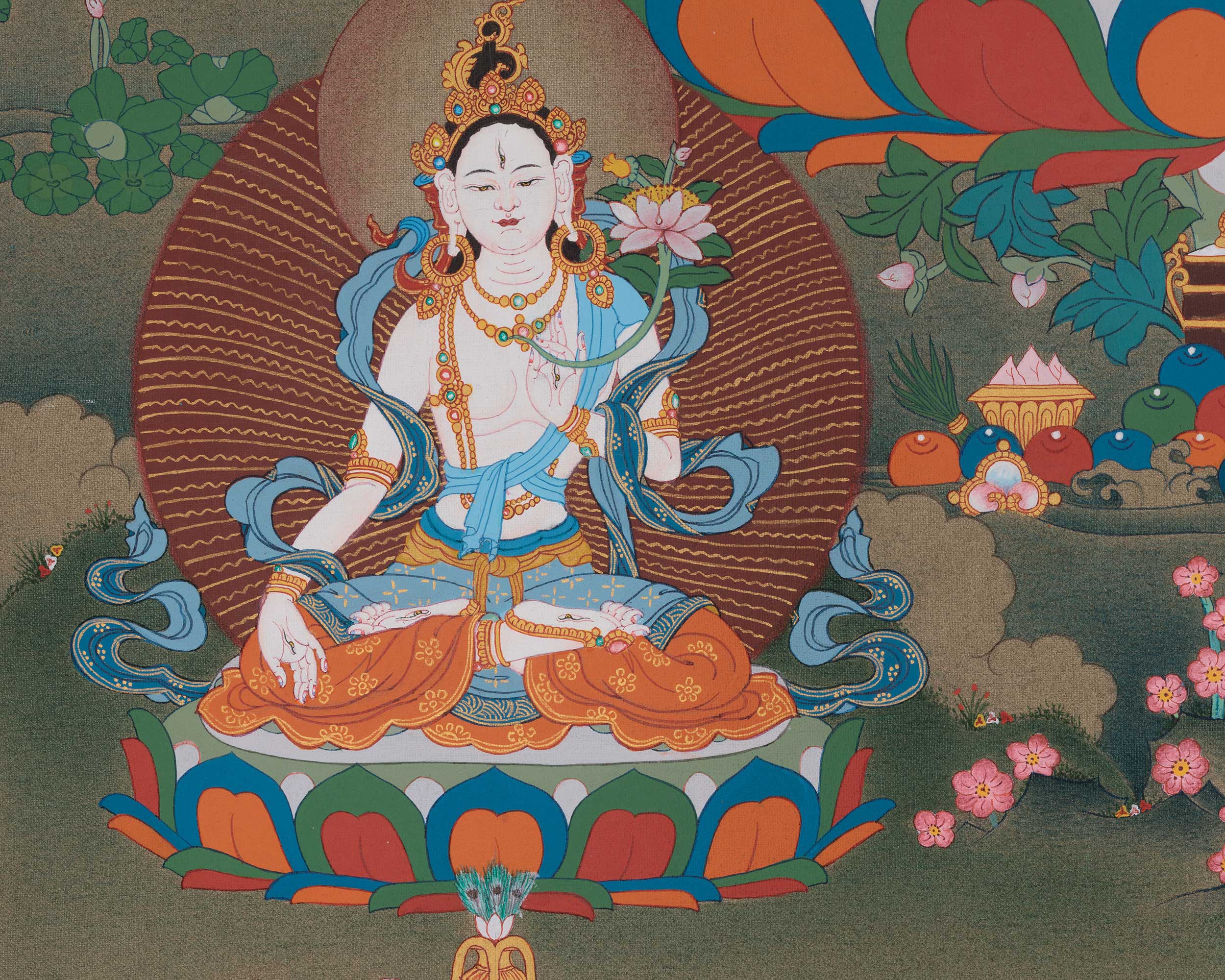 Manjushri Sword of Wisdom Thangka | Protector Deity