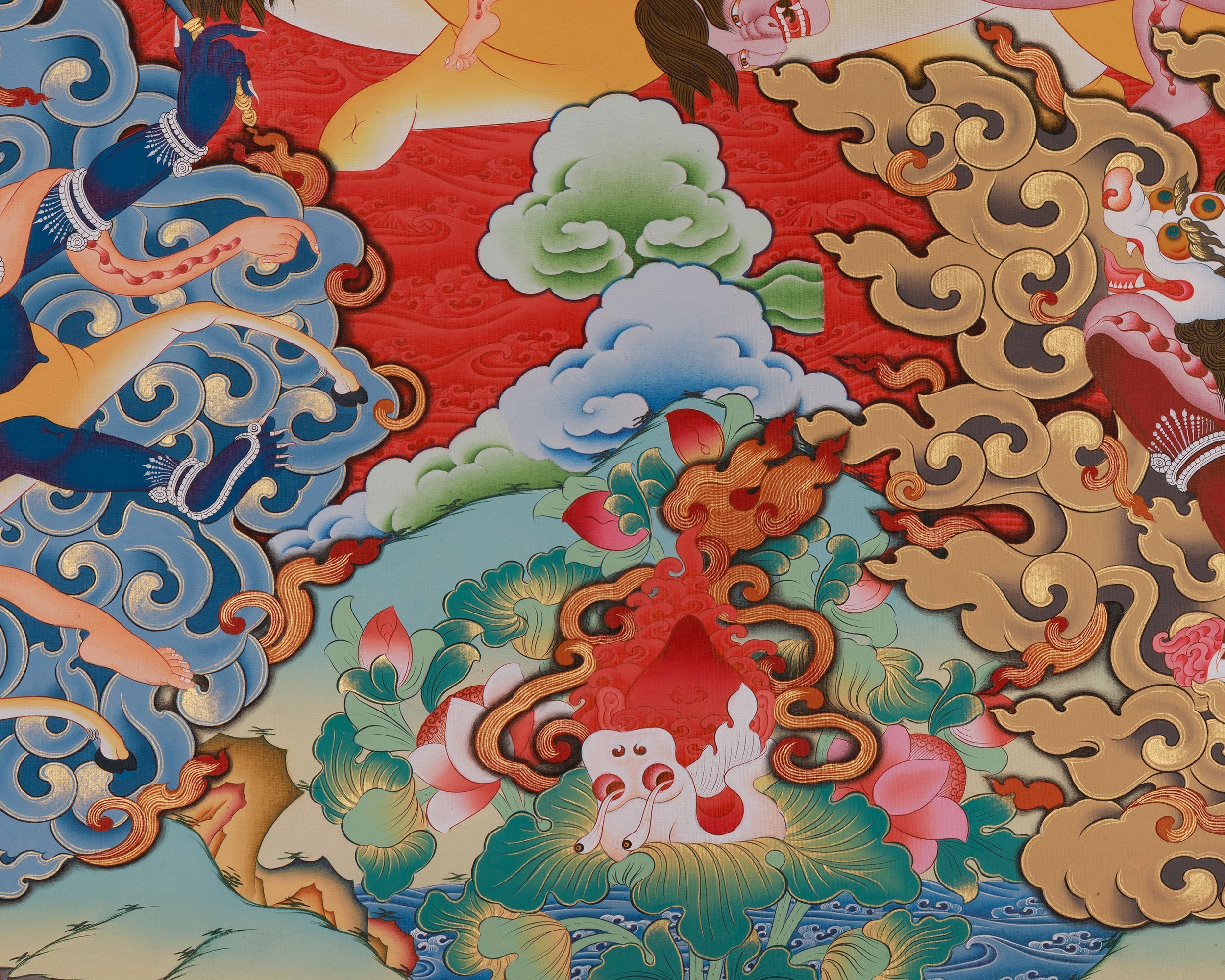 Palden Lhamo Spiritual Thangka | Guardian of Sacred Wisdom