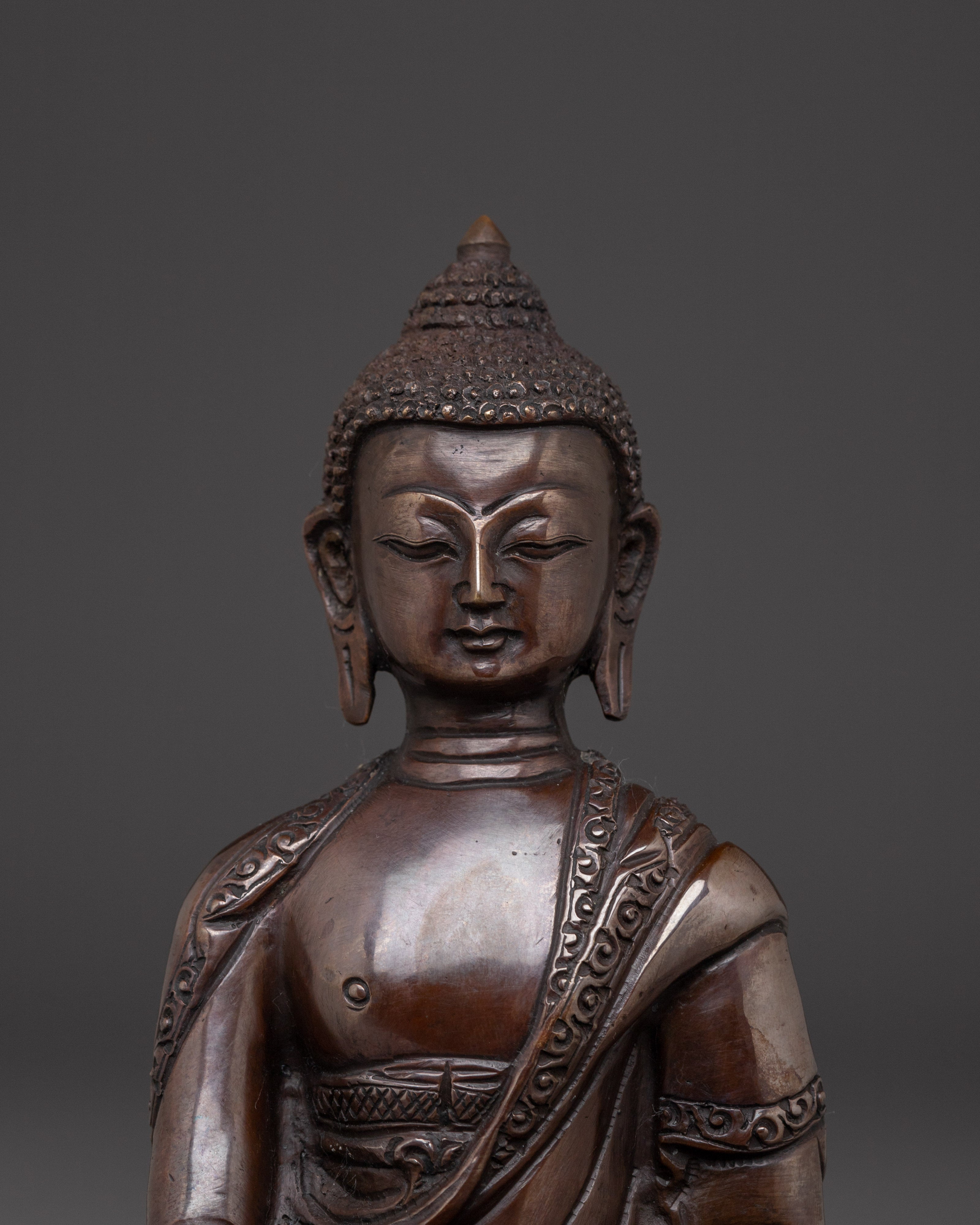 Black Oxidized Shakyamuni Buddha Statue | Gautama Buddha Sculpture