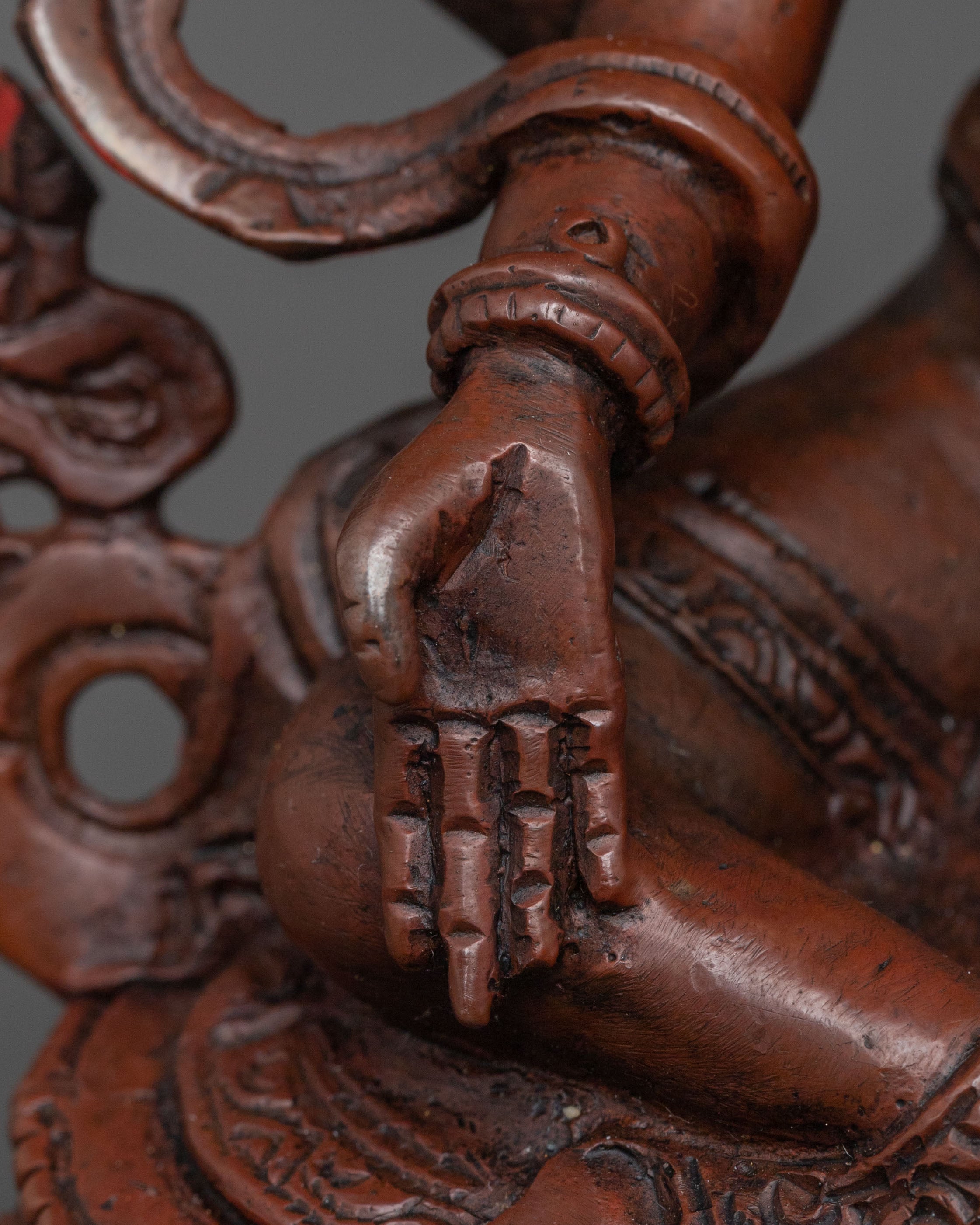 Handmade Devi Laxmi Statue | Oxidized Copper Altar Sculpture