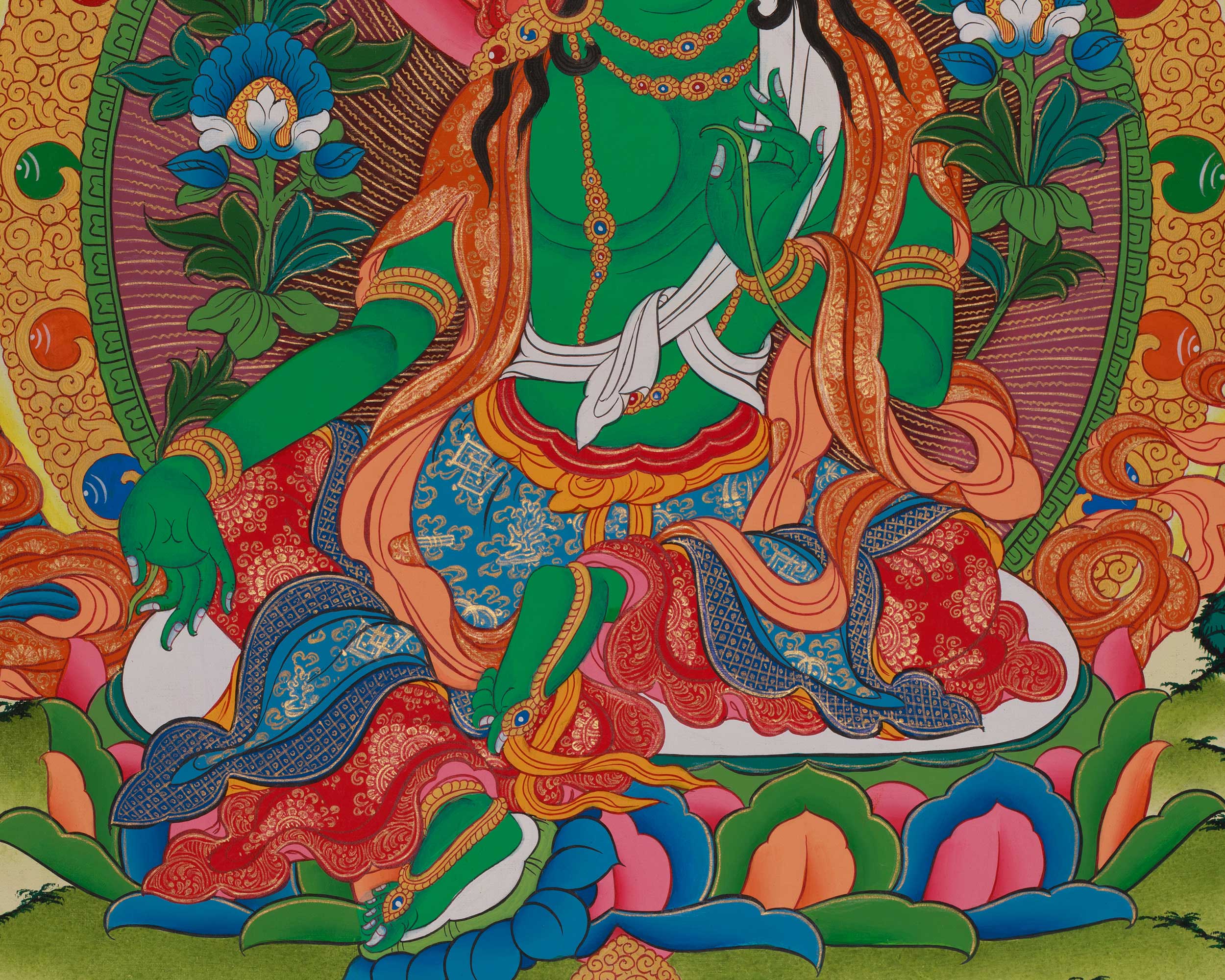 Buddhist Green Tara Art | Shyama Tara | Protection Deity