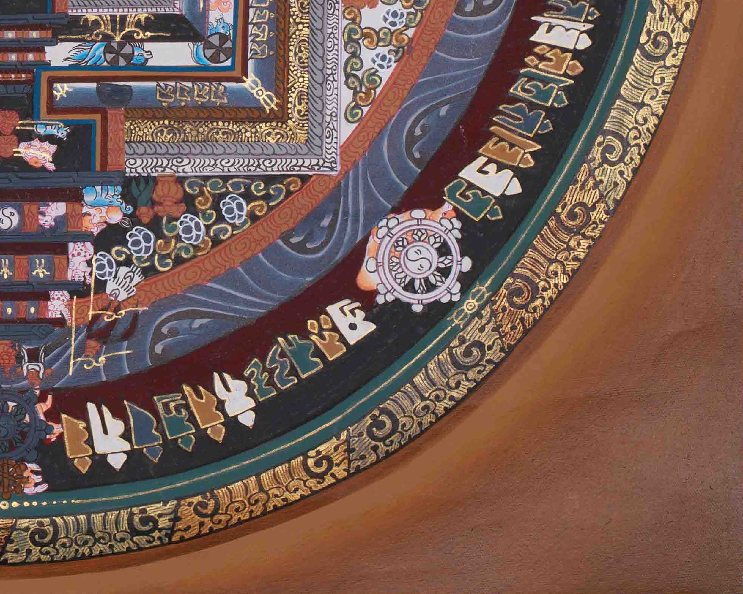 Traditional Thangka Of Kalachakra Mandala | Symbol Of Wisdom, Harmony, and Enlightenment | Meditation & Spiritual Altar
