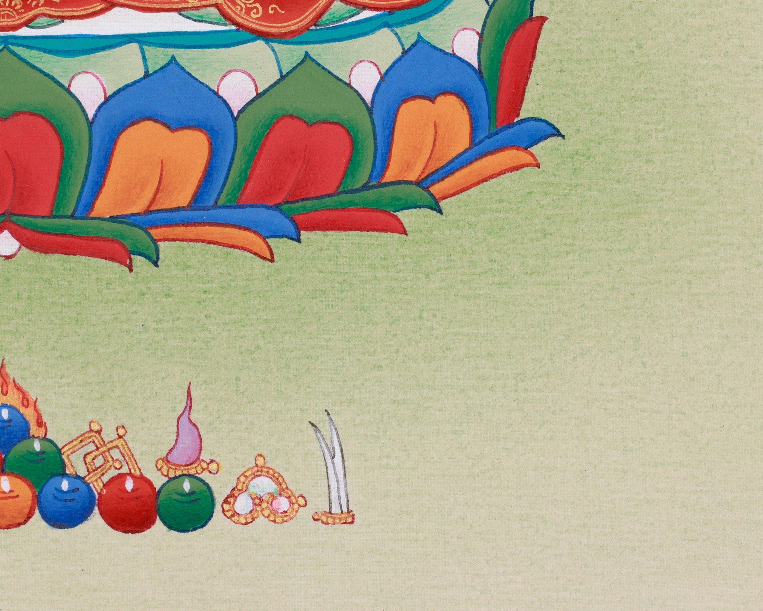 Female Buddhist White Tara Thangka | Symbol of Divine Protection and Peace