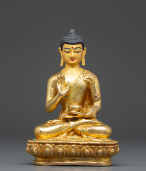 Buddhist Spiritual Amoghasiddhi Sculpture | Tibetan Deity of Fearlessness