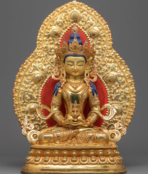 painted amitayus statue