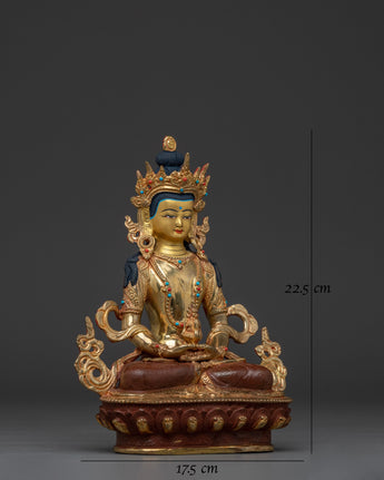 Amitayus Buddhist Copper Statue
