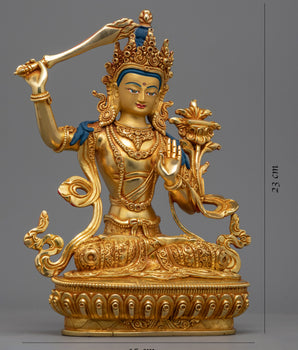 Manjushri Statue Meaning | Buddhist Deity Figurine For Ritual