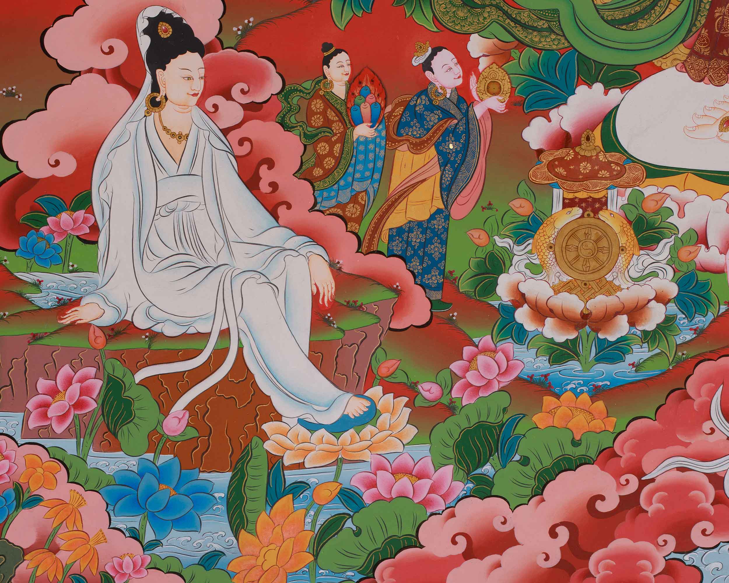 Tibetan Art of 1000 Armed Chenrezig | Compassion and Protection Deity