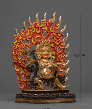 Gold Gilded Vajrapani Statue | Symbol of Spiritual Protection
