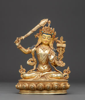 Handmade Statue of Manjushri Bodhisattva of Wisdom