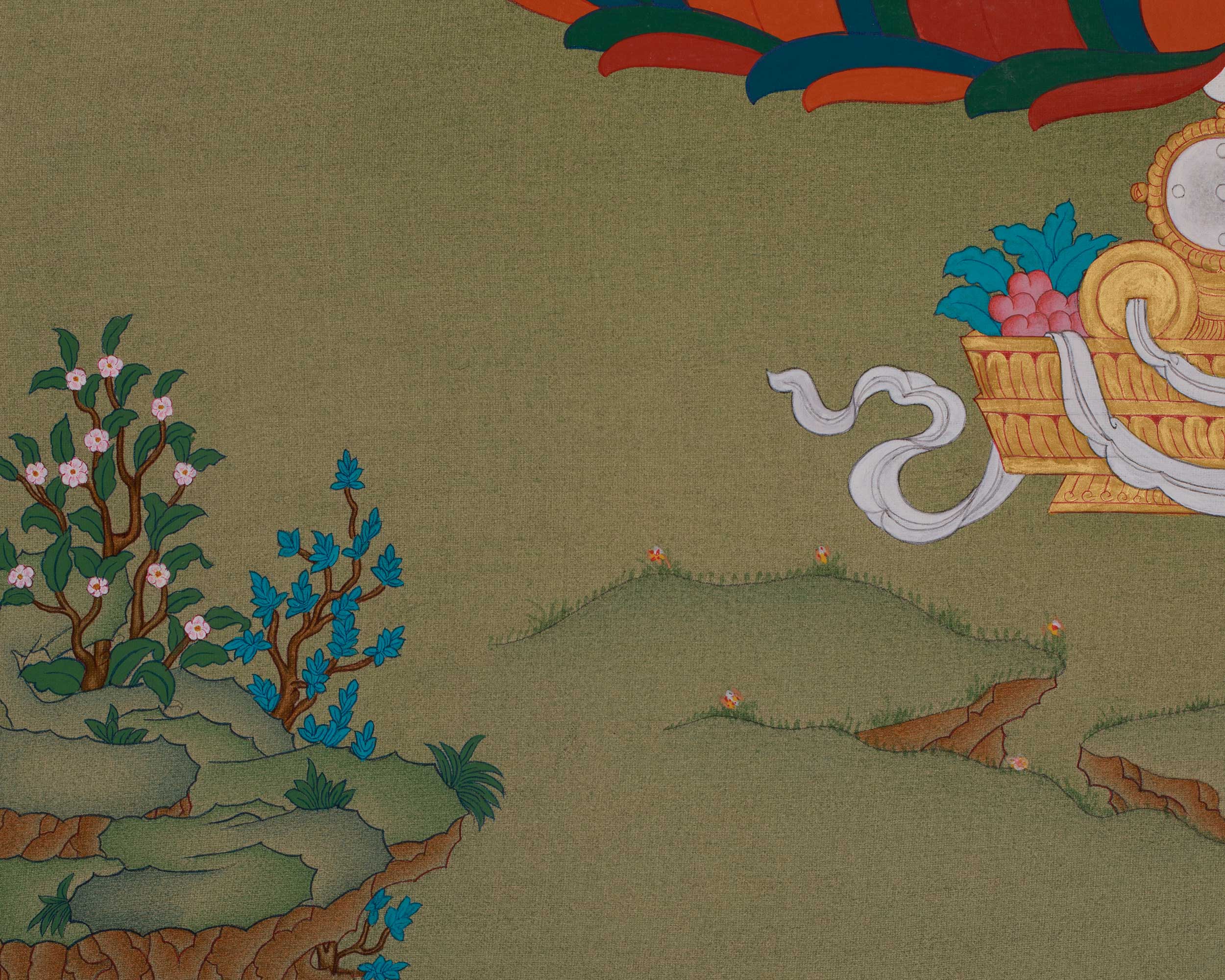 Spiritual Medicine Buddha Thangka | Healing Deity | Bhaishajyaguru Art