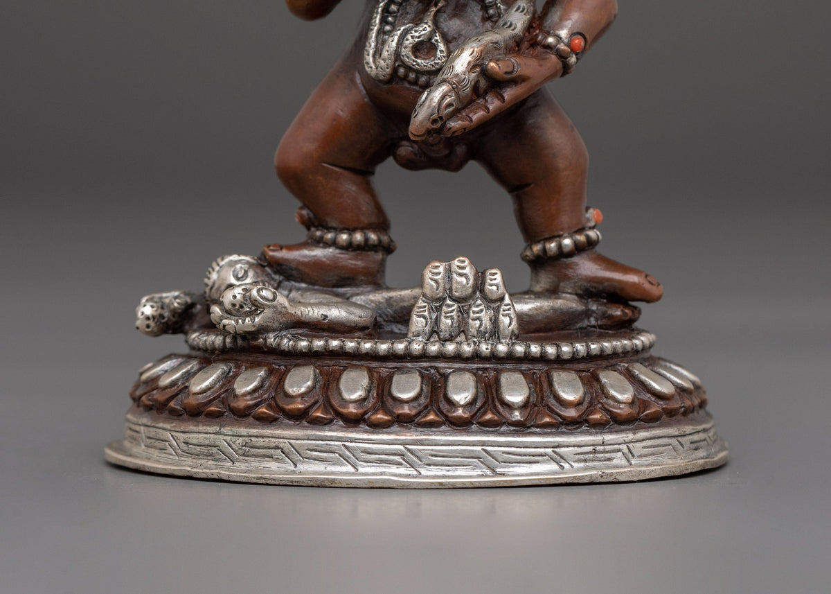 Black Dzambhala Sacred Statue | Buddhist Wealth Deity Art