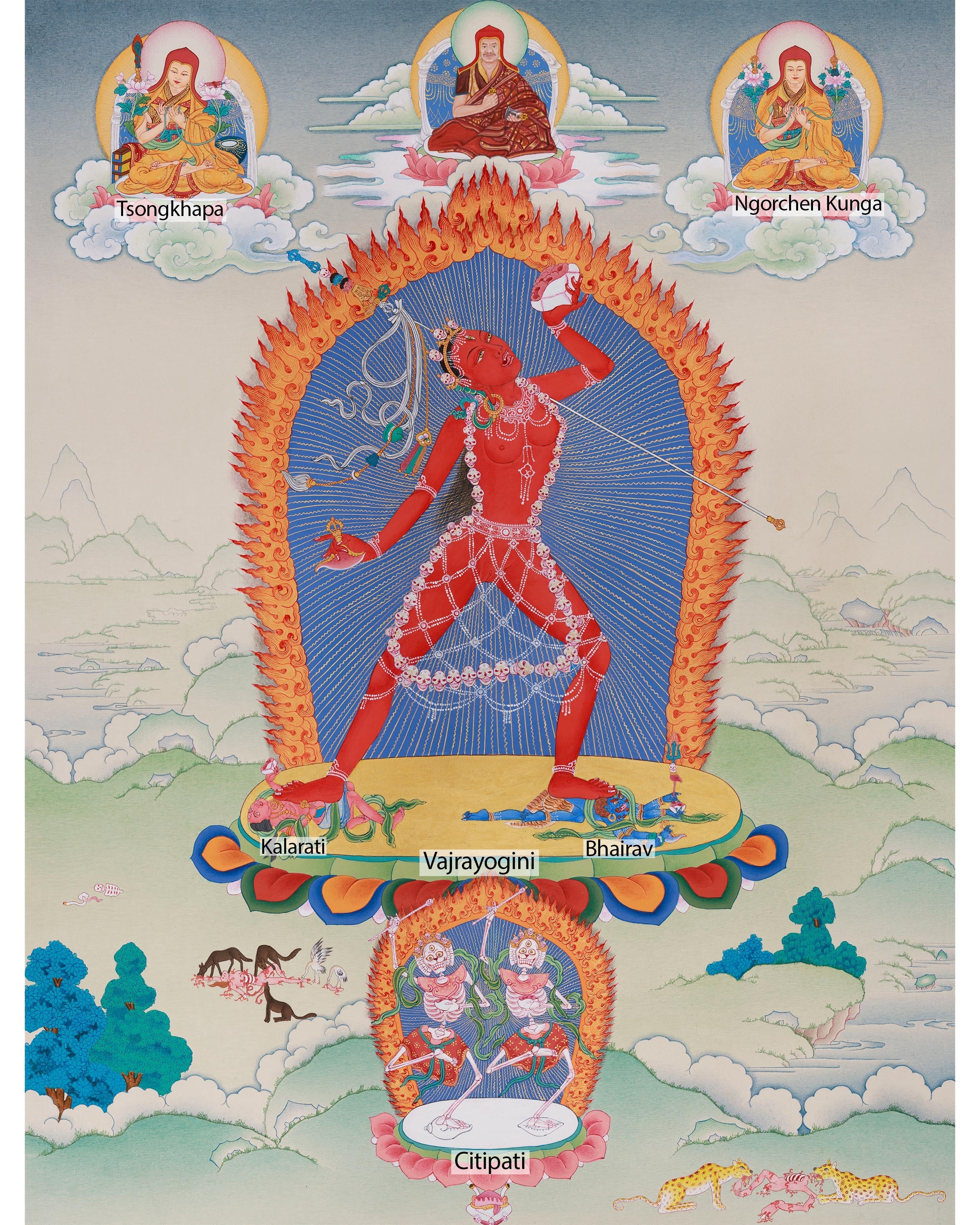 Red Dakini Vajrayogini Thangka | The Fierce & Compassionate Tantric Deity
