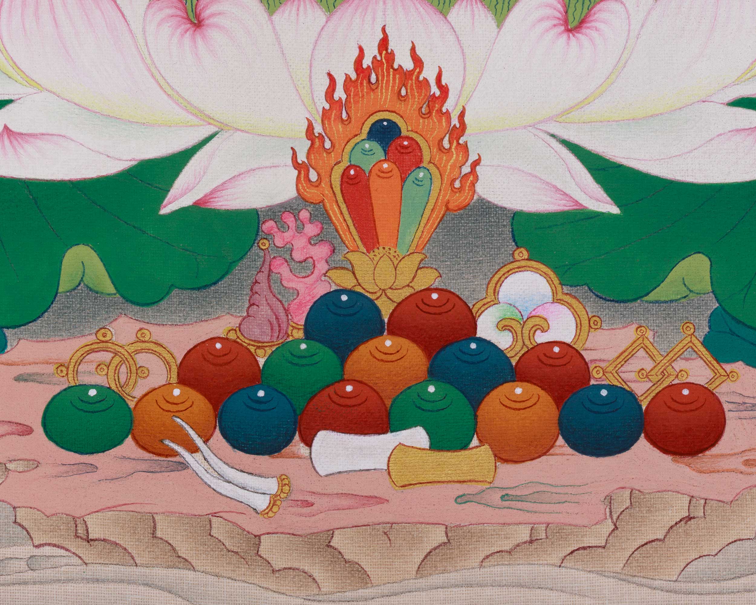 Sacred Thangka of Bodhisattva Chenrezig | Avalokiteshvara Artwork