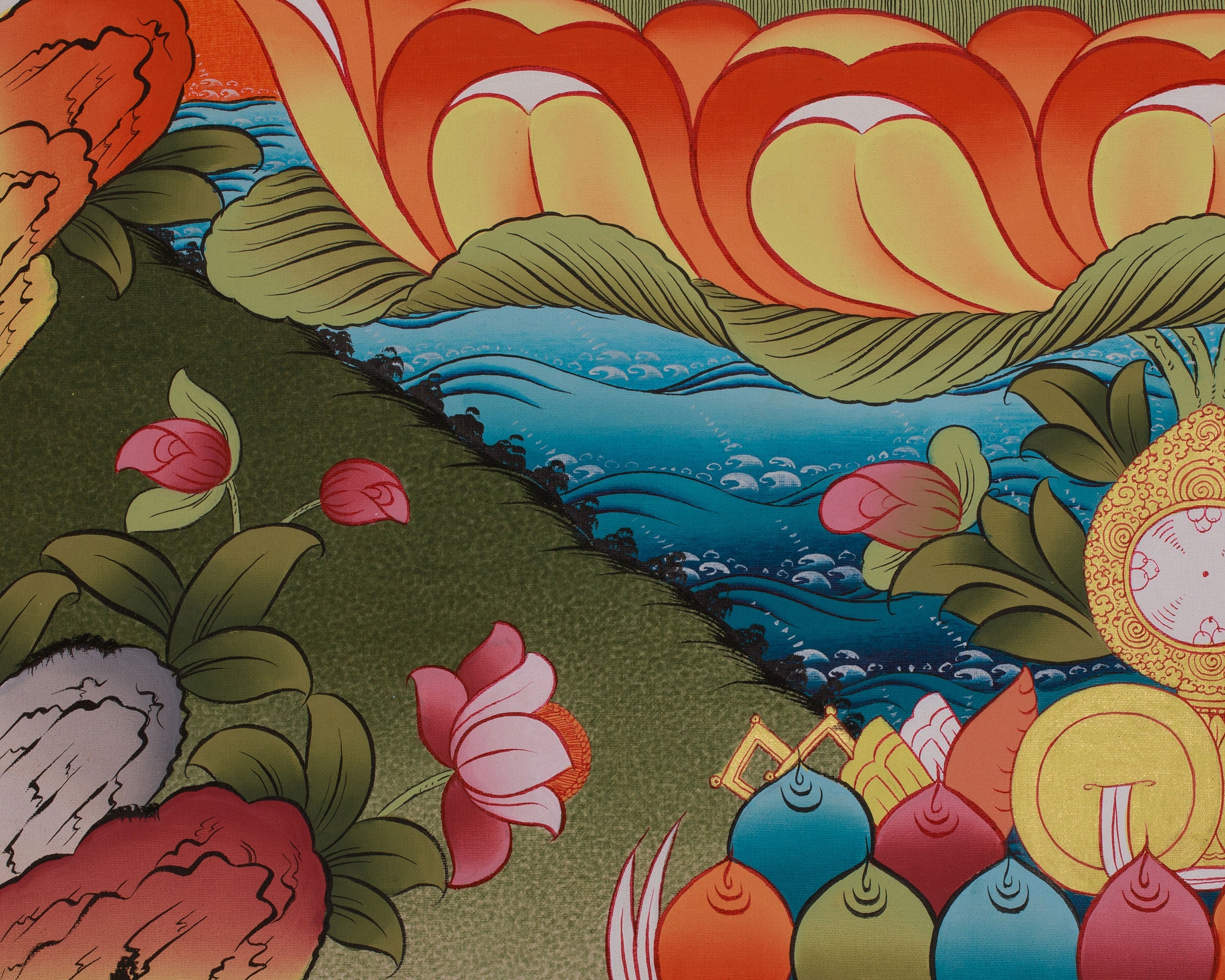 Buddha for Health, Medicine Buddha Thangka | Bhaisajyaguru Art
