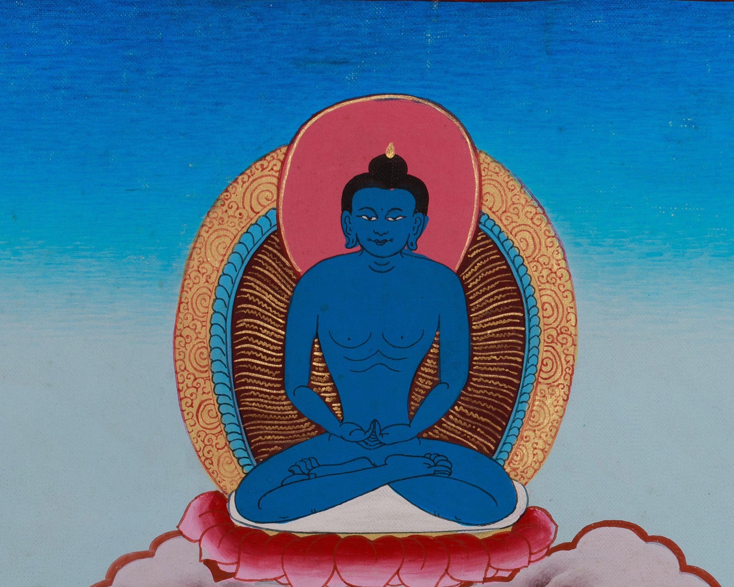 Buddhist Medicine Buddha Thangka | Bhaisajyaguru Artwork