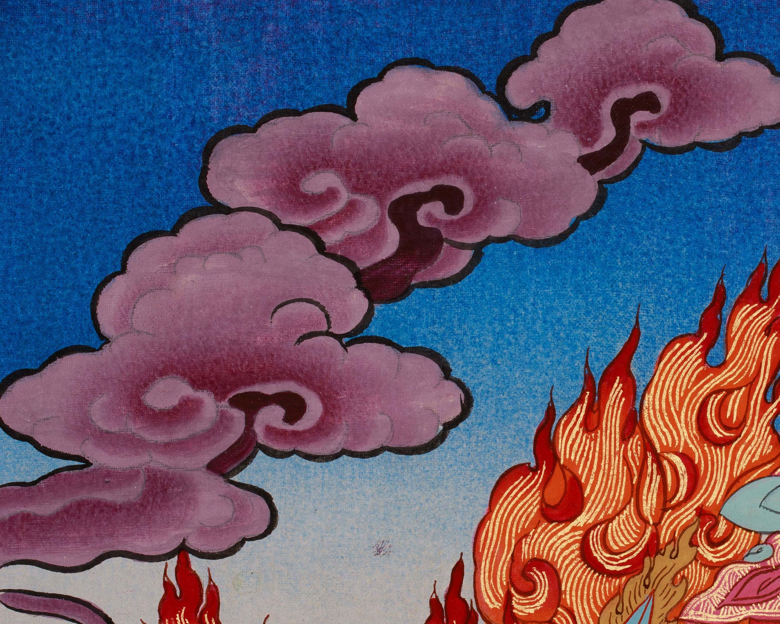 Palden Lhamo Tibetan Thangka | Powerful Female Dharma Protector