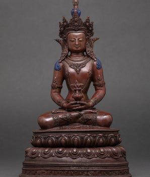 amitayus bodhisattva copper statue