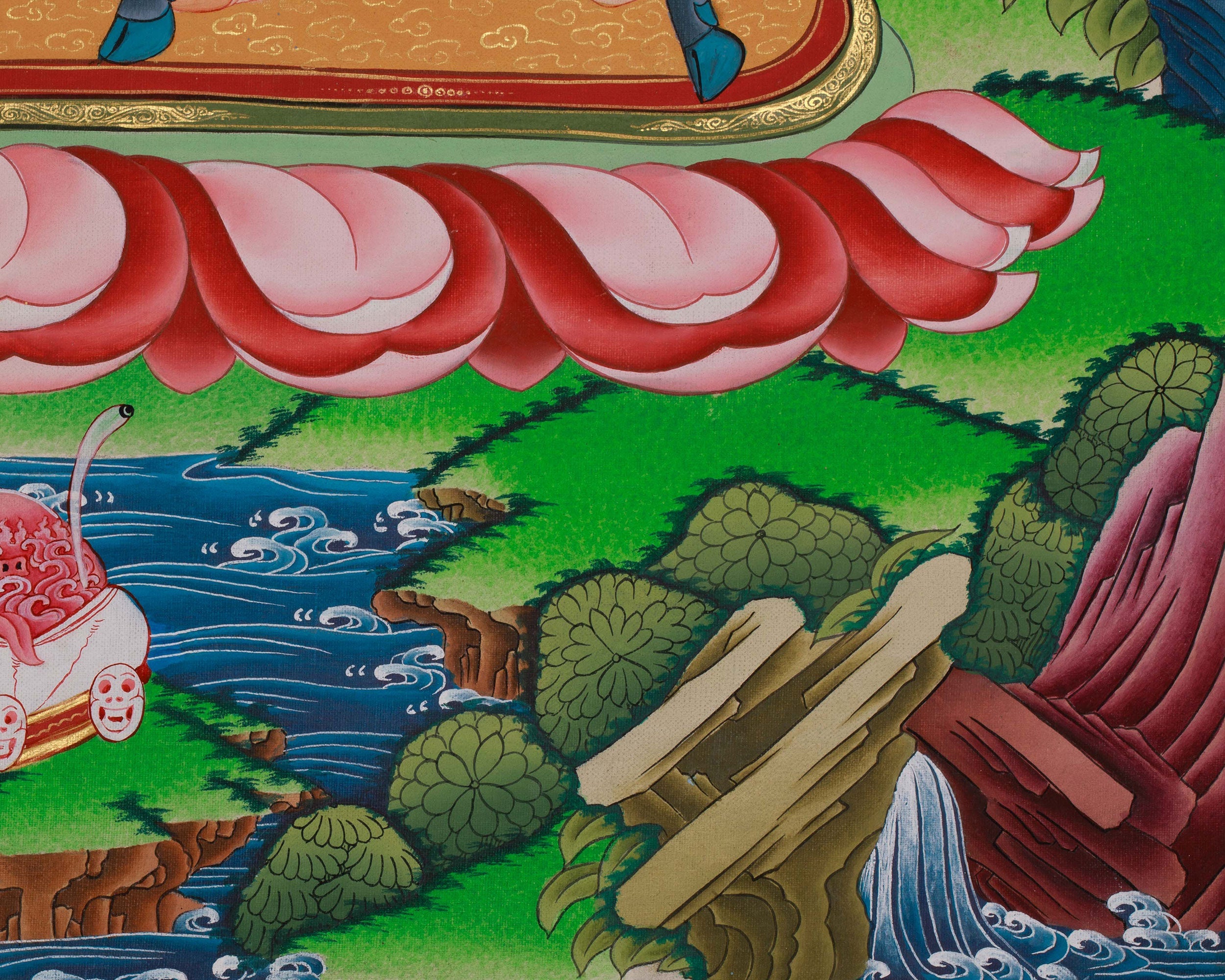 Yama Dharmaraja Thangka | Tibetan Buddhist Wrathful Deity Art