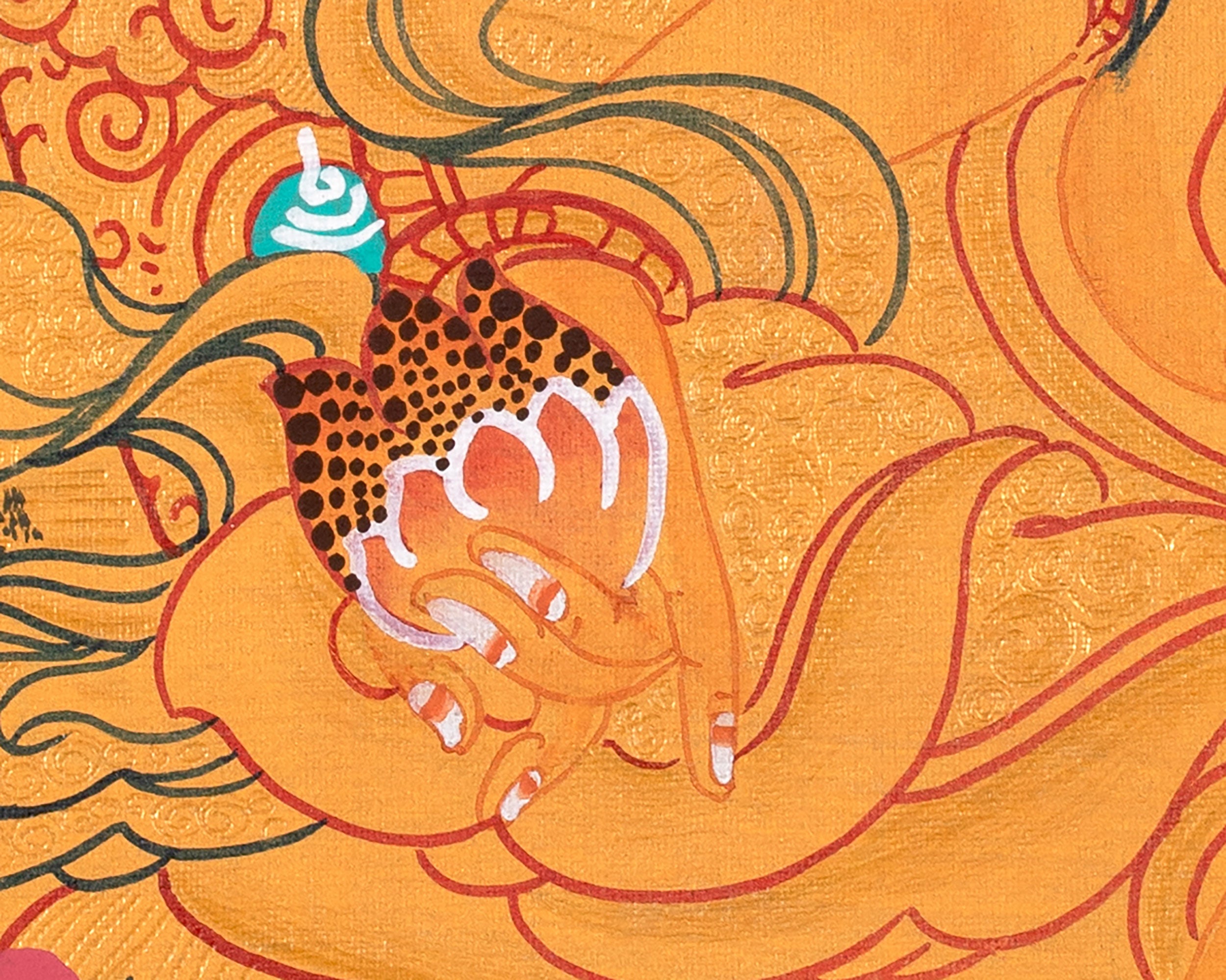 Dzambhala, The Deity of Abundance | Buddhist Wealth Deity Thangka