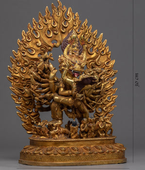 Yamantaka With Consort | Traditional Himalayan Sculpture