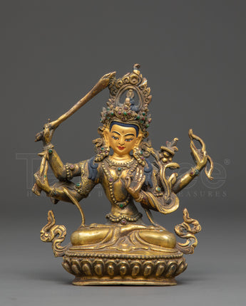 Handmade Maha Manjushri Statue of Wisdom 