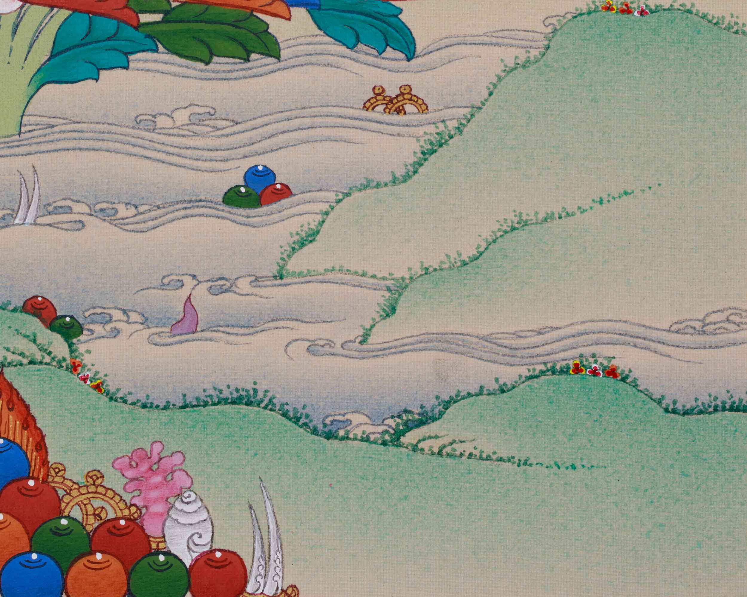 Himalayan Thangka of Guru Rinpoche | Spiritual Teacher