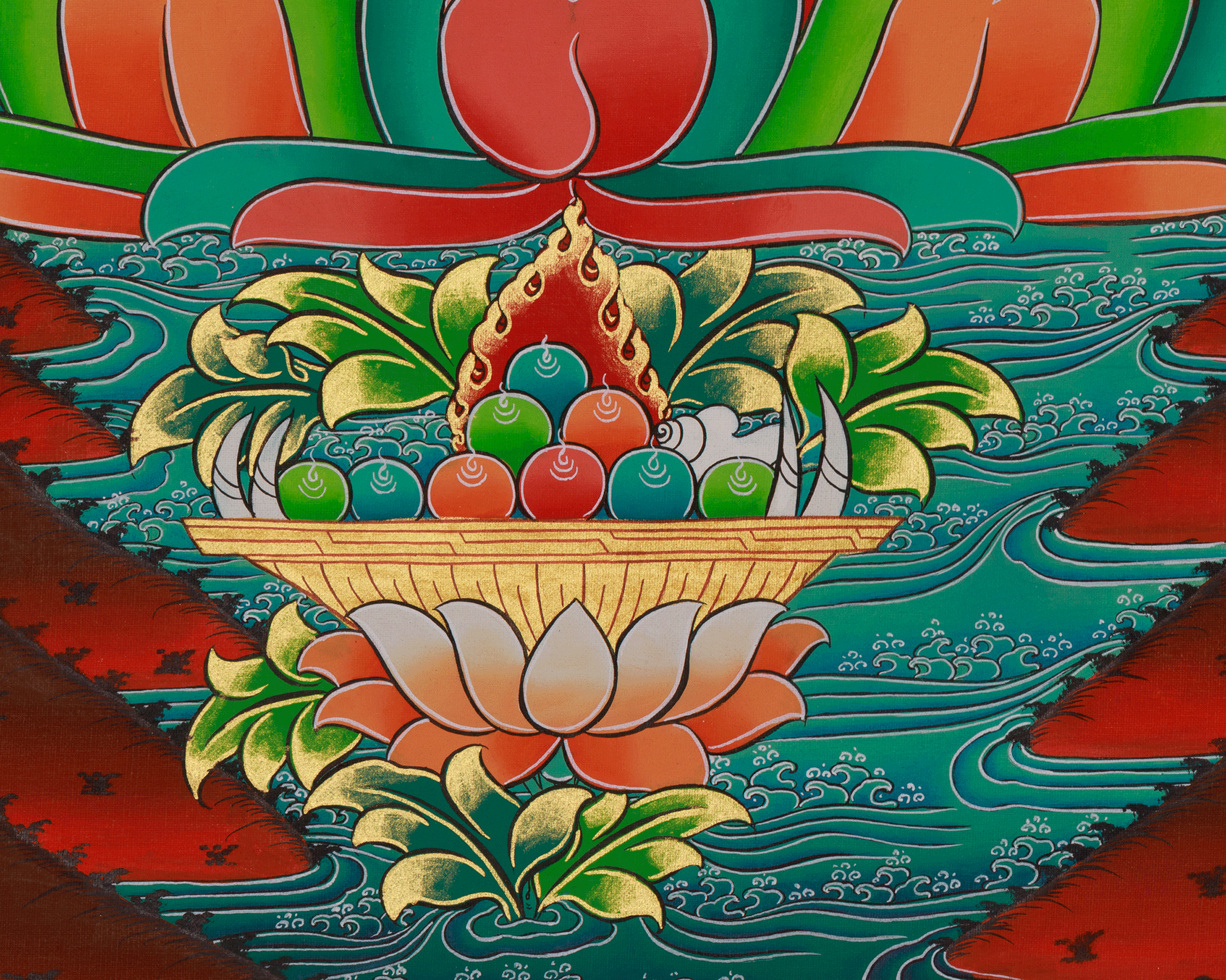 Sacred Chenrezig Artwork | Tibetan Compassion Deity | Avalokiteshvara Thangka