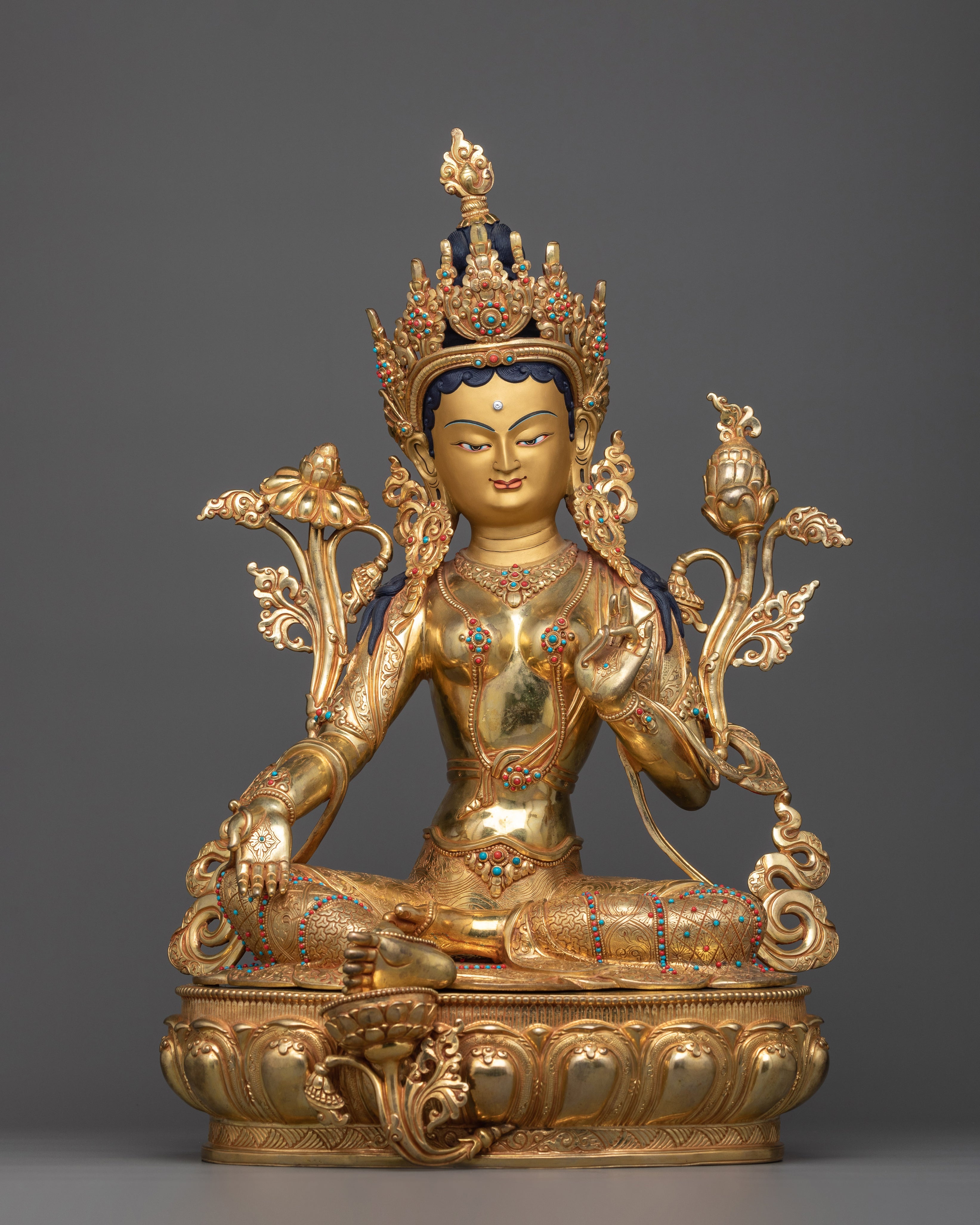 19 Inch Green Tara Statue 