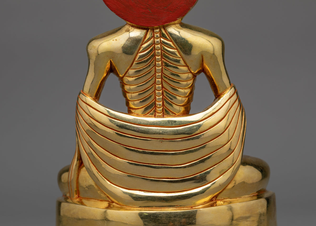 Fasting Buddha Gold Gilded Statue | Emblem of Ascetic Devotion