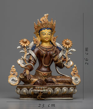 Invite Compassion and Swift Assistance with This Exquisite Green Tara Mata Statue