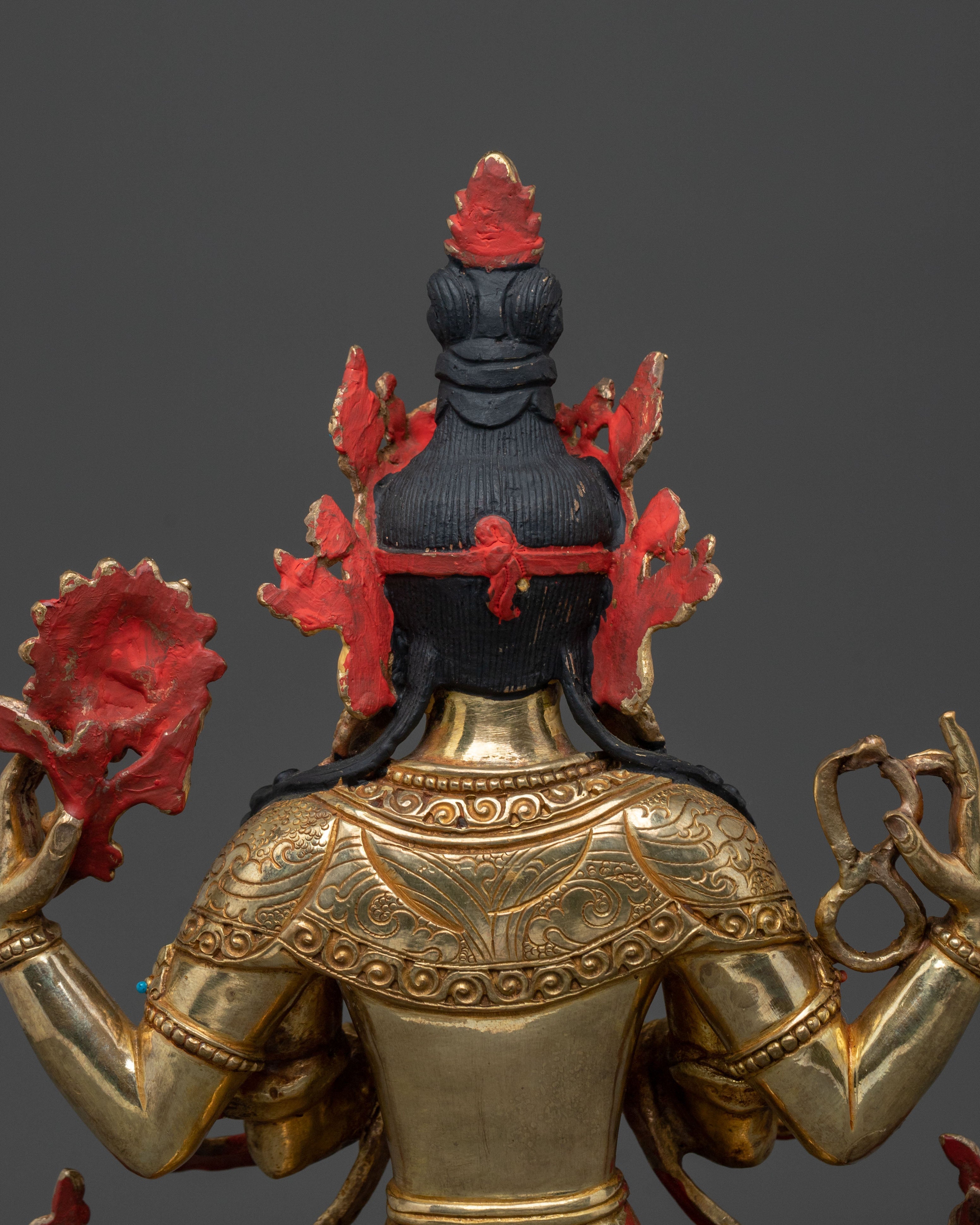 Four Armed Chenrezig Bodhisattva Statue | Himalayan Buddhist Art