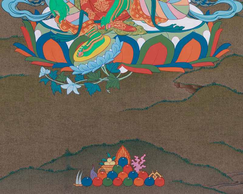 Anika Green Tara Goddess Thangka | Compassion and Protection