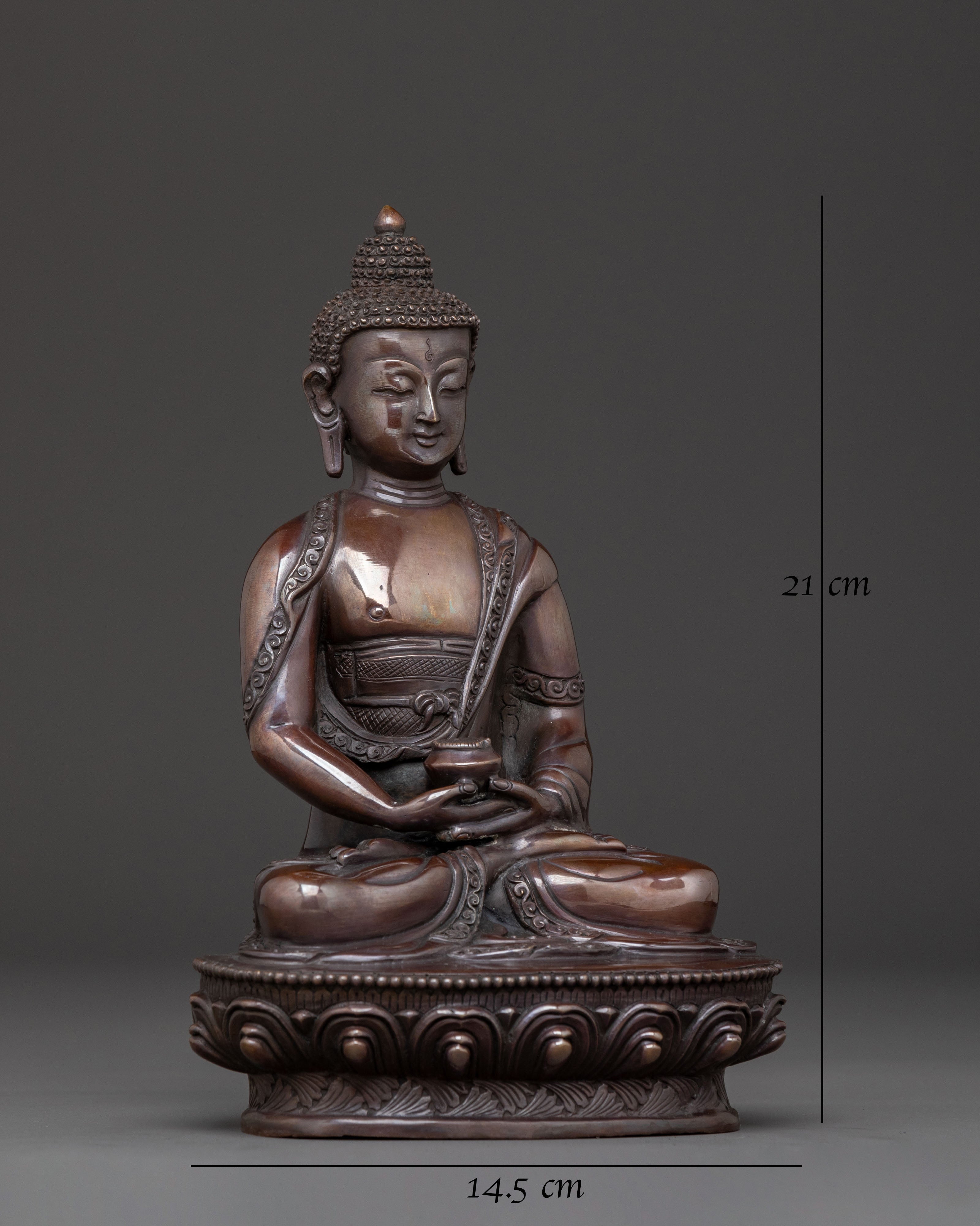 Amitabha Buddha | Serene Oxidized Copper Statue