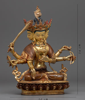 Kadampa Manjushri Sculpture | Manjushri Wielding a Sword Statue