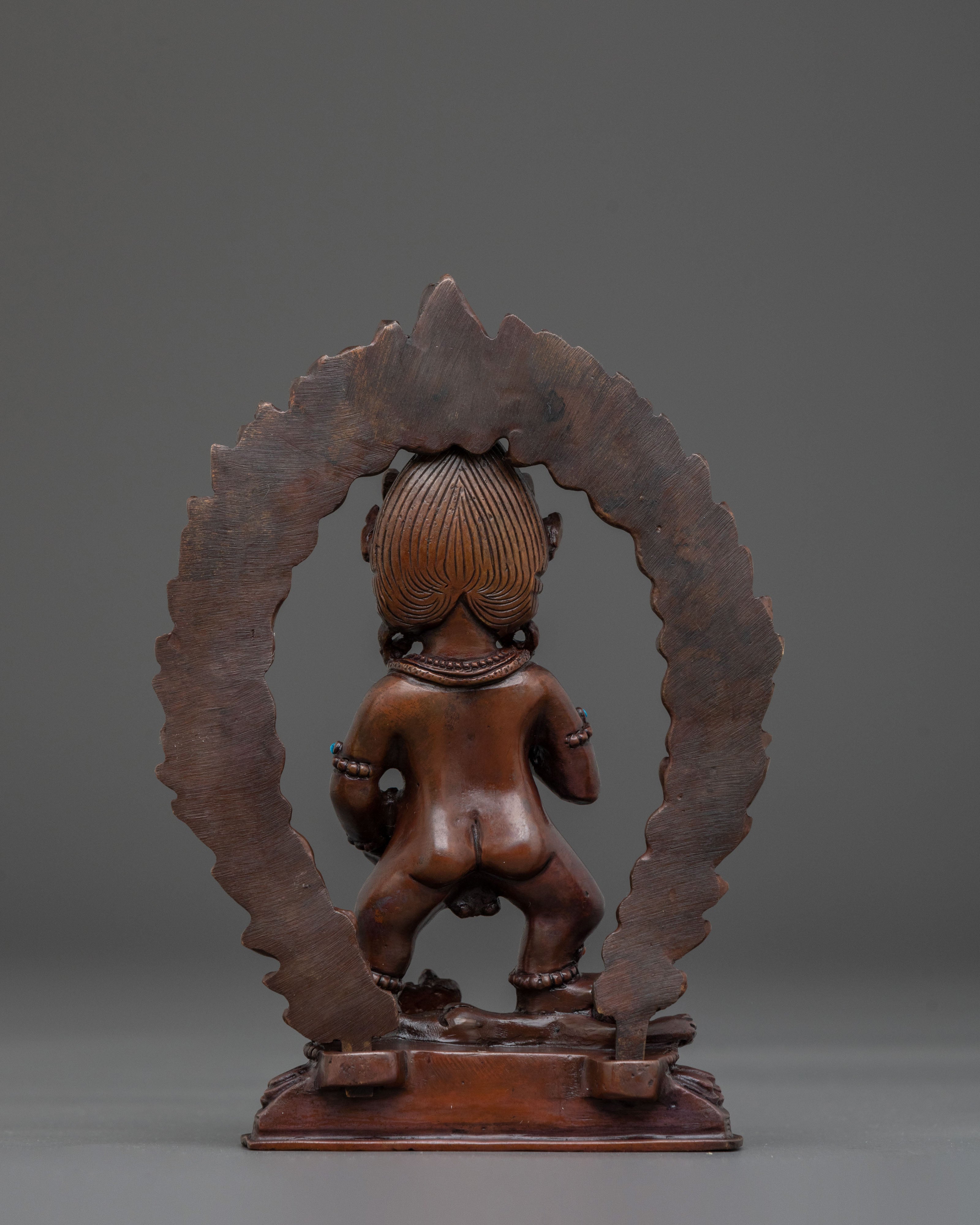 Black Dzambhala Sacred Sculpture | Buddhist Wealth Deity
