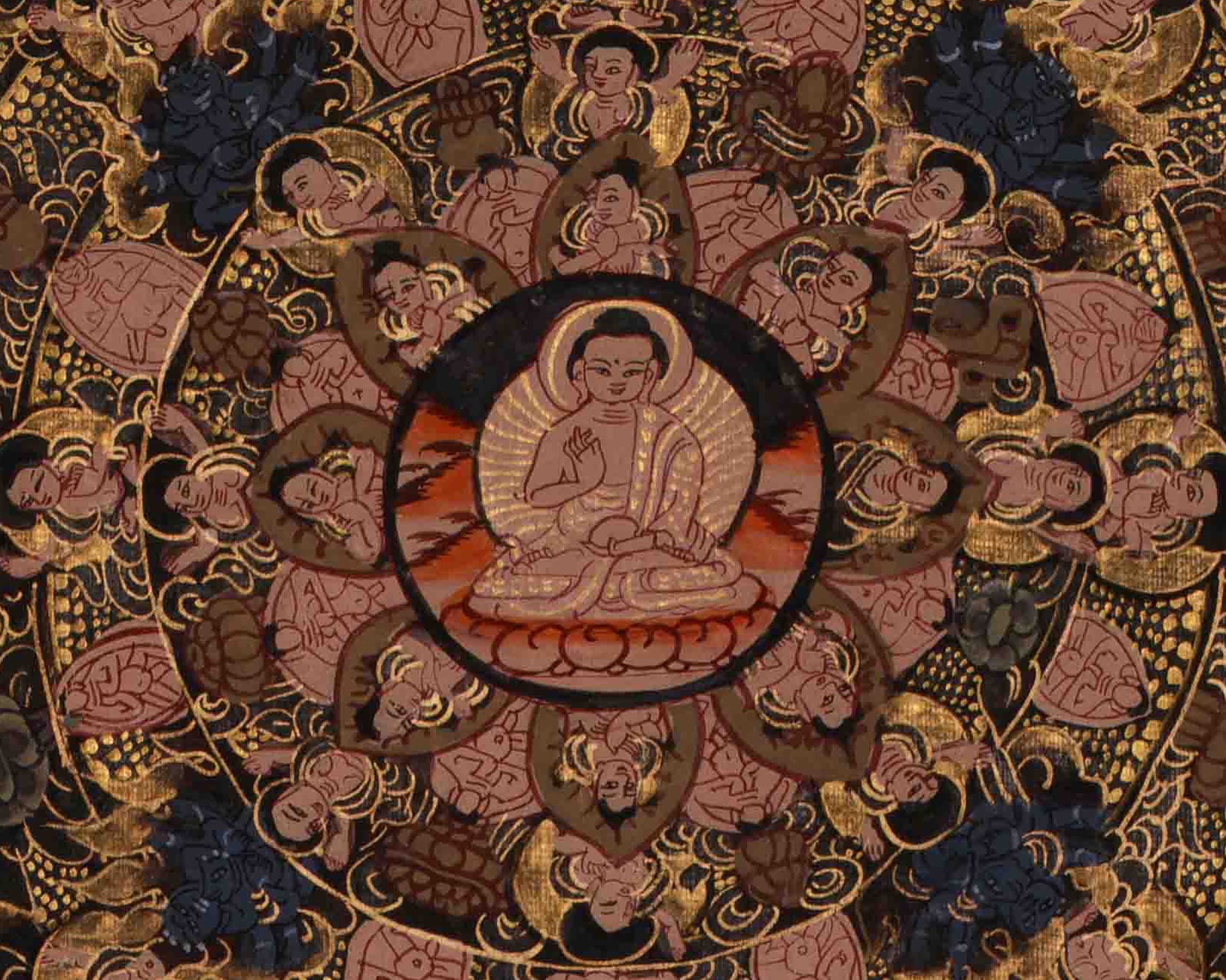 Buddha Mandala Wall Art | Symbolizing the Enlightened Universe | Sacred Thangka