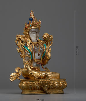 green-tara-crystal Statue