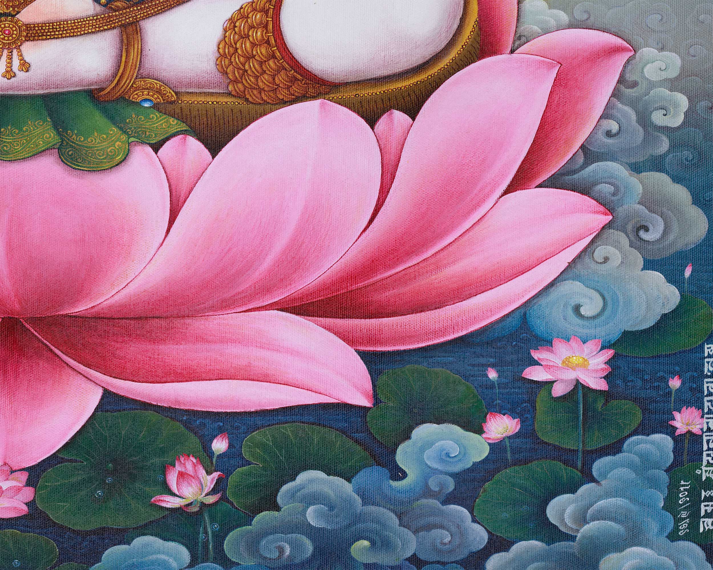 Radiant Lord Ganesh | Blessings of Success and Protection | Paubha Artwork
