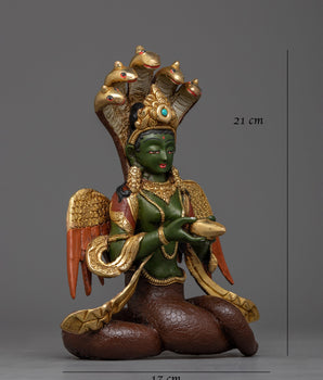 Naag Kanya Oxidized Copper Statue | Embodiment of Protection and Fertility